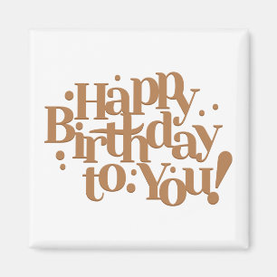 Aimant Calligraphie du message d'anniversaire