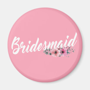 Aimant Calligraphie simple du Mariage de Bridesmaid   Mag