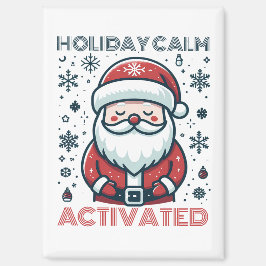 Aimant Calme de vacances personnalisable Père Noël