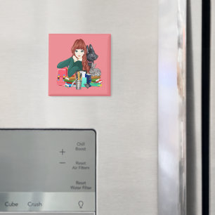 Aimant Camarades d'études scolaires Furry Friends Magnet,