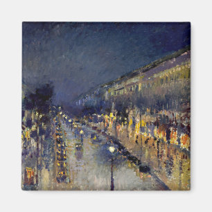 Aimant Camille Pissarro - Boulevard Montmartre la nuit