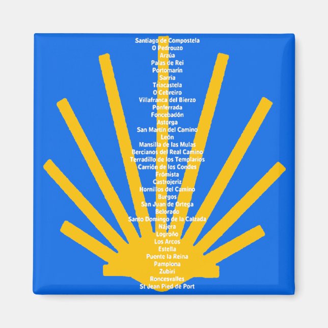 Aimant Camino de Santiago Le chemin de saint Jacques 0299 (Devant)