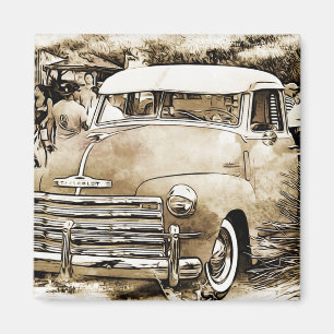Aimant Camion Chevrolet classique des années 50