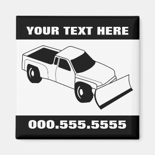 Aimant camion de charrue à neige