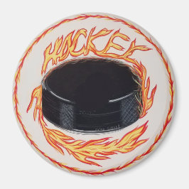 Aimant Camion de hockey en feu