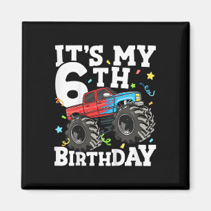 Aimant Camion Monstre Enfants C'est Mon 6e Anniversaire G