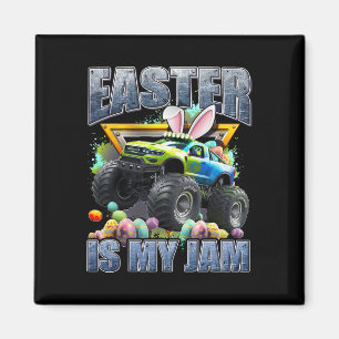 Aimant Camion Monstre Lapin Pâques Est Mon Jour De Fête G
