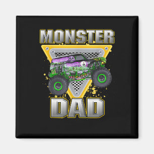 Aimant Camion Papa Fête des pères Monster Camion Sont Ma 