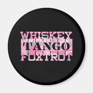 Aimant Camion rose Foxtrot Tango Whiskey Militaire