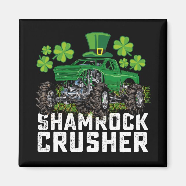 Aimant Camion shamrock Croisher Jour de la Saint Patrick  (Devant)