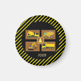 Aimant Camions de construction | Décor Anniversaire de en