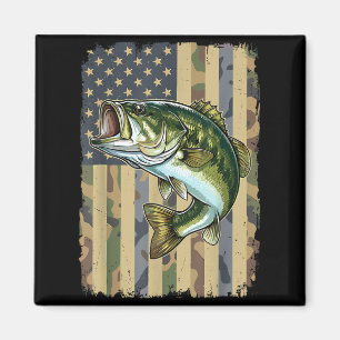 Aimant Camo pêche drapeau américain US B poisson pêcheur