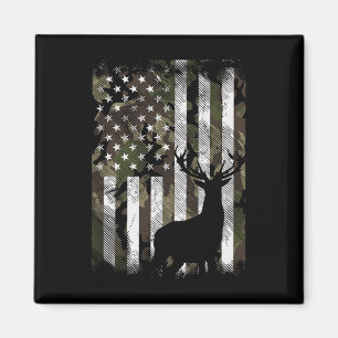 Aimant Camo Us Drapeau Cerf Elk Buck Camoflage Chasse Cha