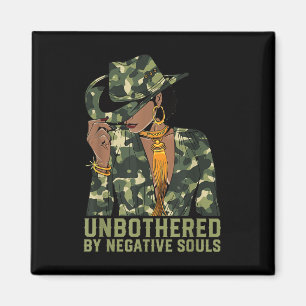 Aimant Camouflage de cowgirl noire occidentale sans probl