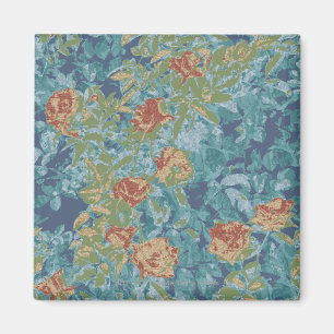 Aimant Camouflage et fleurs