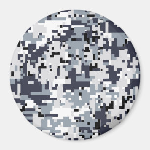 Aimant Camouflage numérique en argent de style urbain