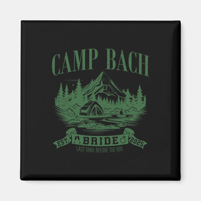 Aimant Camp Bach Bride Randonnée Camping Enterrement de v (Devant)