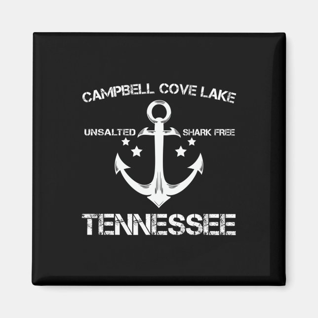 Aimant Campbell Cove Lake Tennessee Funny Fishing Camping (Devant)