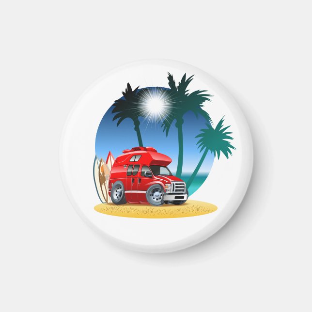 Aimant Camper de dessin (Devant)