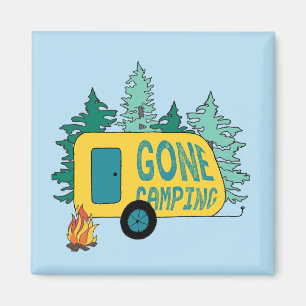 Aimant Camping Camping Camp d'été Clipart Happy Trails Ca