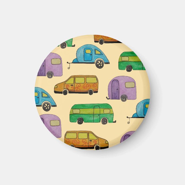 Aimant Camping caravans (Devant)