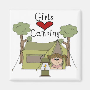 Aimant Camping d'amour de filles