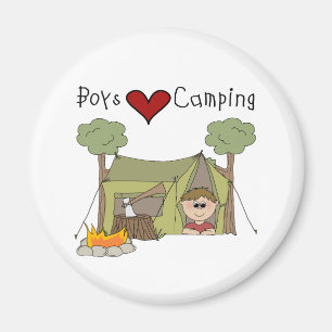 Aimant Camping d'amour de garçons
