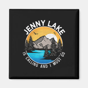 Aimant Camping de pêche - Lakeview Jenny Lake