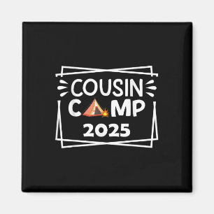 Aimant Camping drôle de cousins 2025 Équipe de vacances e