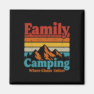 Aimant Camping Famille Camping Chaos Unites Happy Camper