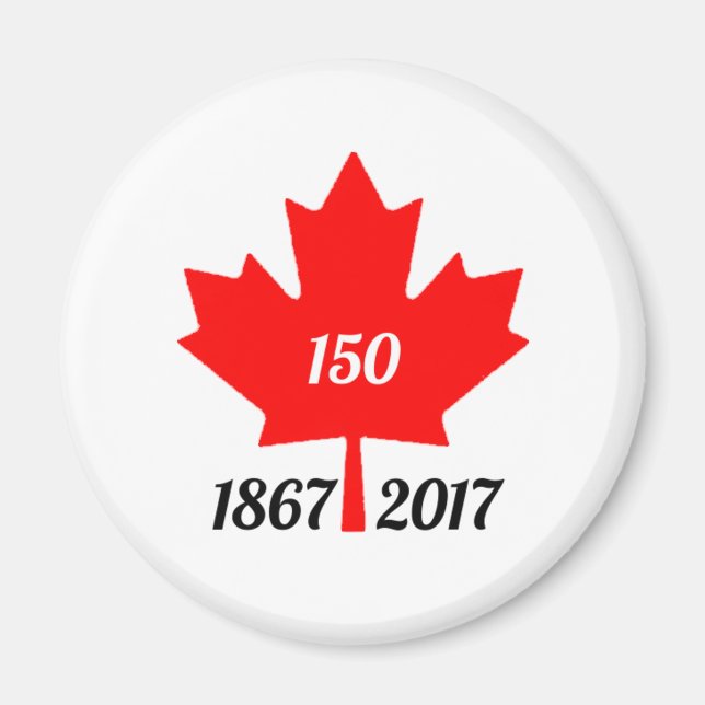 Aimant Canada 150 en 2017 feuille d'érable (Devant)