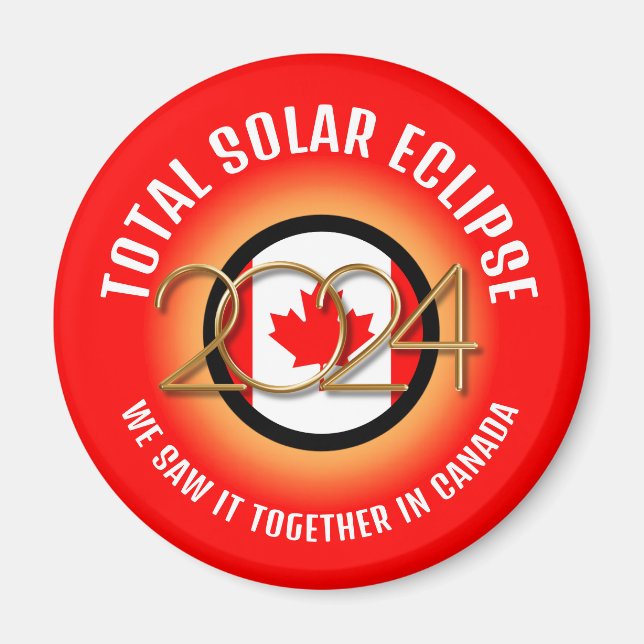 Aimant Canada 2024 TOTAL SOLAR ECLIPSE (Devant)