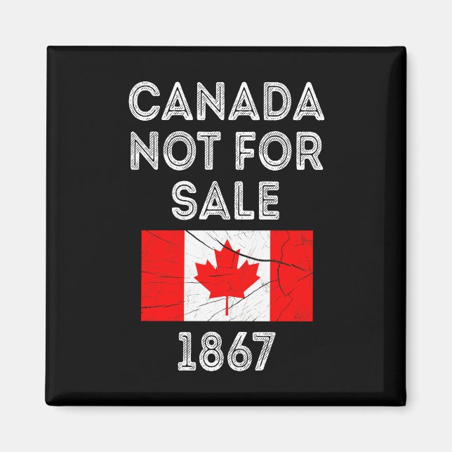 Aimant Canada non à vendre - Fière et patriotique (Devant)