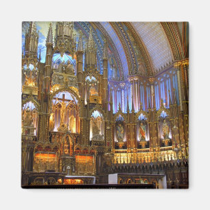 Aimant Canada,  Québec,  Montréal. Intérieur de Notre