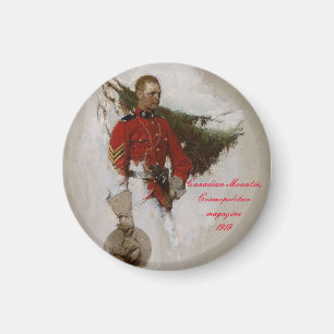 Aimant "Canadian Mountie, magazine Cosmopolite-1919"