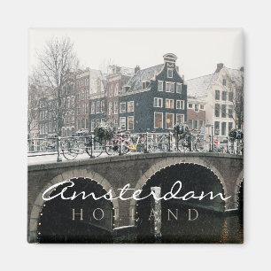Aimant Canal à Amsterdam en hiver