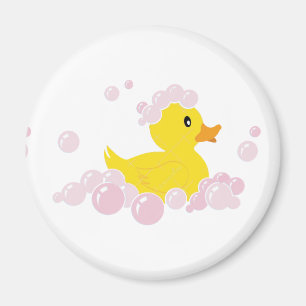 Aimant Canard dans des bulles roses