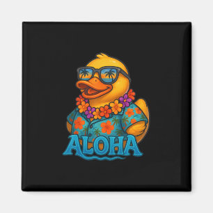 Aimant Canard en caoutchouc tropical Lei hawaïen Aloha Ca