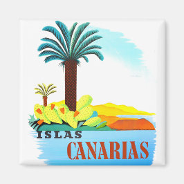 Aimant Canaries Espagne voyage vintage