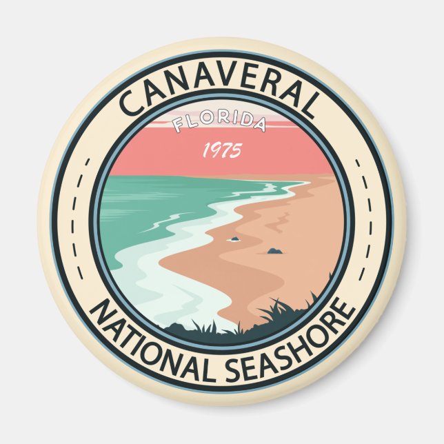 Aimant Canaveral National Seashore Florida Badge (Devant)