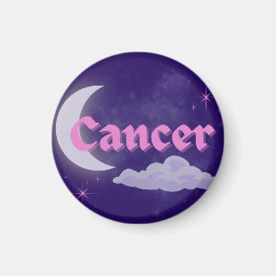 Aimant Cancer Céleste esthétique Lune Cloud Stars Design