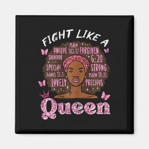 Aimant Cancer Combat Comme Reine Afro Survivante Sensibil