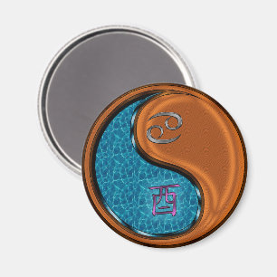 Aimant Cancer & Coq de Bois