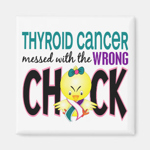 Aimant Cancer de la thyroïde sali avec le poussin faux