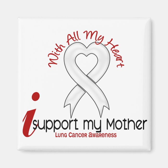 Aimant Cancer du poumon Je soutiens ma mère (Devant)