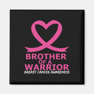 Aimant Cancer Du Sein Frère D'Un Guerrier Coeur Rose Ribb