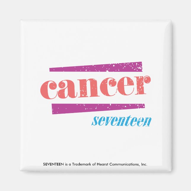 Aimant Cancer rose (Devant)