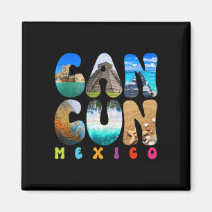 Aimant Cancun Mexique 2025 Vacation Beach Matching Famill