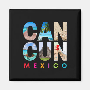 Aimant Cancun Mexique 2025 Vacation Beach Matching Famill