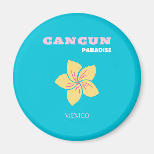 Aimant Cancun Travel Art, Mexique Travel Art, Preppy, Ble